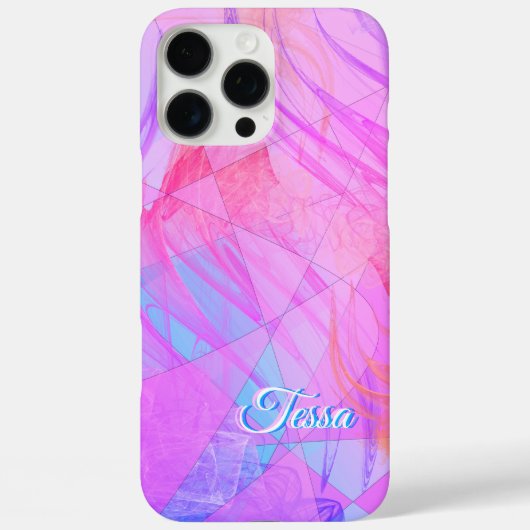 Mooie Abstracte tinten aangepaste naam Sjabloon Case-Mate iPhone Case (Achterkant)