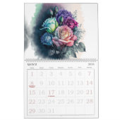 Mooie Abstracte Waterverf bloemen Kalender (Mar 2026)