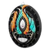 Mooie Abstracte wervelingen Art Print Dartbord (Voorkant Rechts)