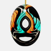 Mooie Abstracte wervelingen Art Print Keramisch Ornament (Voorkant)