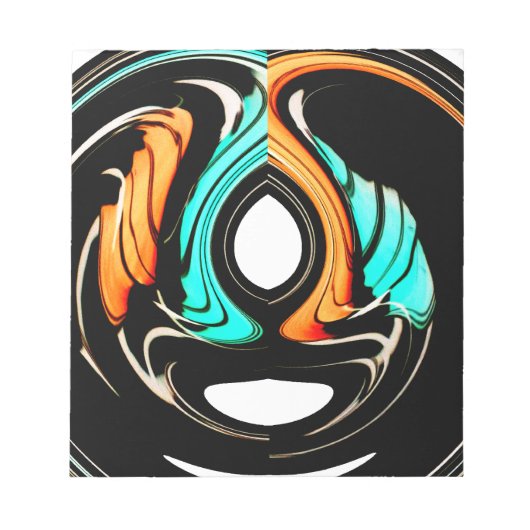 Mooie Abstracte wervelingen Art Print Notitieblok (Voorkant)