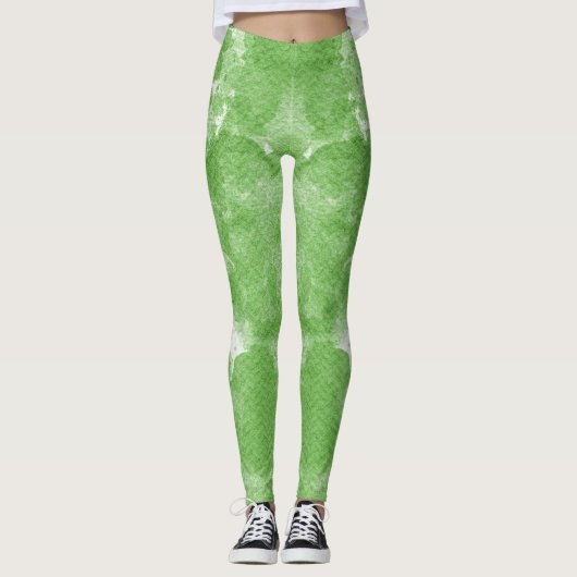 Mooie abstractie groen leggings (Voorkant)