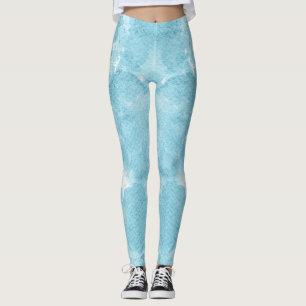 Mooie abstractie van blauw leggings