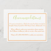 Mooie accommodatie informatiekaartje (Voorkant / Achterkant)