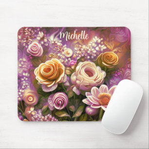 Mooie Acryl Bloem Patroon Muismat
