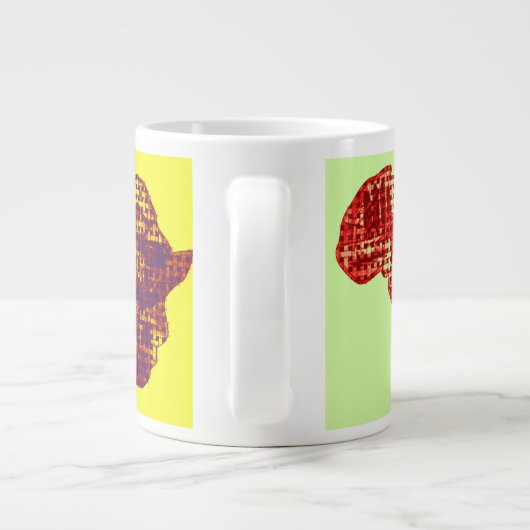 Mooie Africa Map Home Drink Grote koffie Mok (Achterkant)