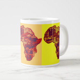 Mooie Africa Map Home Drink Grote koffie Mok