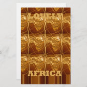 Mooie Afrika kaart Vector Patroon Art Design Print (Voorkant / Achterkant)