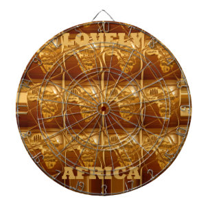 Mooie Afrika kaart Vector Patroon Art Design Print Dartbord