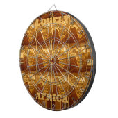 Mooie Afrika kaart Vector Patroon Art Design Print Dartbord (Voorkant Rechts)