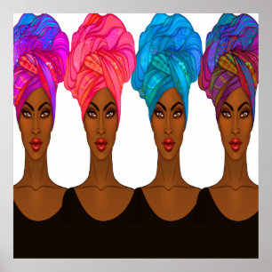 Mooie Afrikaans-Amerikaanse Poster - Black Woman