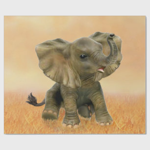Mooie Afrikaanse Baby olifant Cadeaupapier