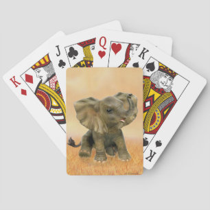 Mooie Afrikaanse Baby olifant Pokerkaarten