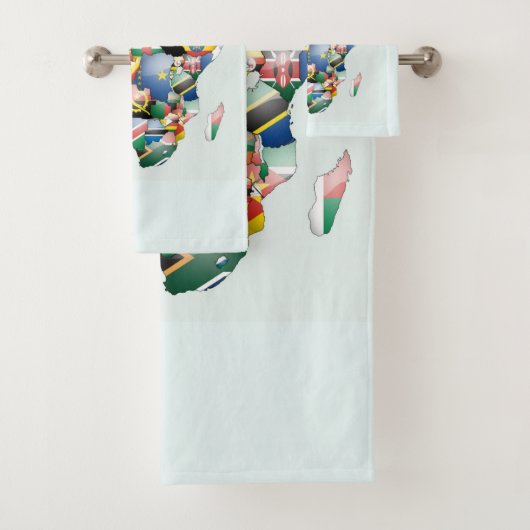 Mooie Afrikaanse continent kleurrijke aangepaste k Bad Handdoek (Insitu)