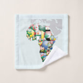 Mooie Afrikaanse continent kleurrijke aangepaste k Bad Handdoek (Wasdoekje)