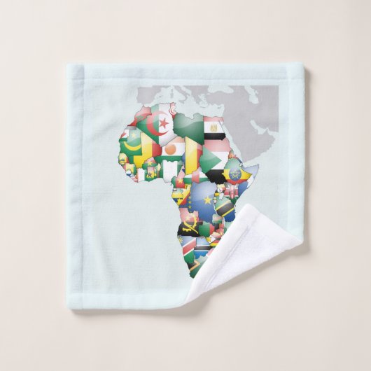 Mooie Afrikaanse continent kleurrijke aangepaste k Bad Handdoek (Wasdoekje)