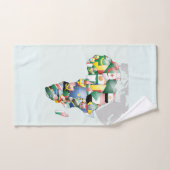 Mooie Afrikaanse continent kleurrijke aangepaste k Bad Handdoek (Handdoek)