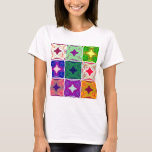 Mooie Afrikaanse geruite kunstprint T-shirt