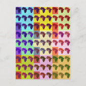 Mooie Afrikaanse kaart Checkered Pap art etnisch (Voorkant)