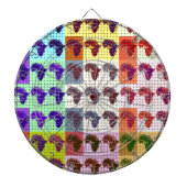 Mooie Afrikaanse kaart Checkered Pap art etnisch Dartbord (Voorkant)