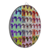 Mooie Afrikaanse kaart Checkered Pap art etnisch Dartbord (Voorkant Links)
