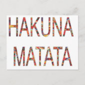 Mooie Afrikaanse kleuren Hakuna Matata Art Briefkaart (Voorkant)