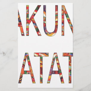 Mooie Afrikaanse kleuren Hakuna Matata Art Briefpapier