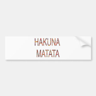 Mooie Afrikaanse  kleuren Hakuna Matata Art Bumpersticker