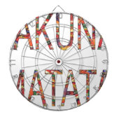 Mooie Afrikaanse kleuren Hakuna Matata Art Dartbord (Voorkant)