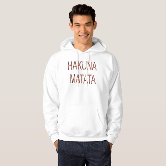 Mooie Afrikaanse  kleuren Hakuna Matata Art Hoodie (Voorkant volledig)