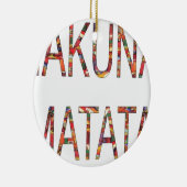 Mooie Afrikaanse kleuren Hakuna Matata Art Keramisch Ornament (Rechts)