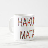 Mooie Afrikaanse  kleuren Hakuna Matata Art Koffiemok (Voorkant links)