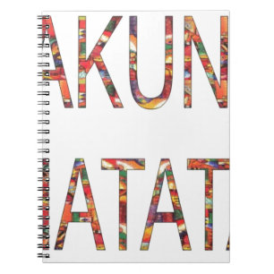 Mooie Afrikaanse kleuren Hakuna Matata Art Notitieboek