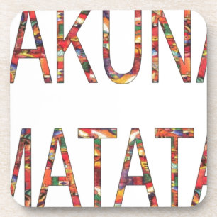 Mooie Afrikaanse  kleuren Hakuna Matata Art Onderzetter