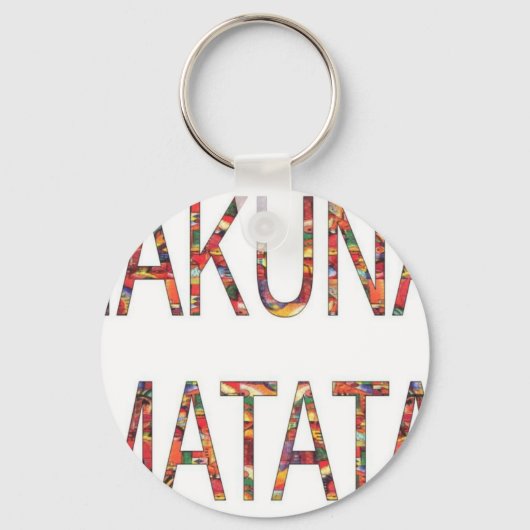 Mooie Afrikaanse  kleuren Hakuna Matata Art Sleutelhanger (Voorkant)
