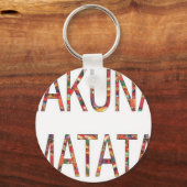 Mooie Afrikaanse  kleuren Hakuna Matata Art Sleutelhanger (Voorkant)