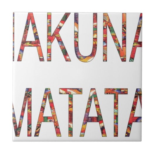 Mooie Afrikaanse kleuren Hakuna Matata Art Tegeltje (Voorkant)