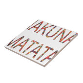 Mooie Afrikaanse kleuren Hakuna Matata Art Tegeltje (Zijkant)