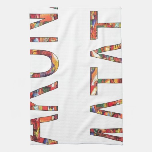 Mooie Afrikaanse kleuren Hakuna Matata Art Theedoek (Verticaal)