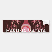 Mooie Afrikaanse Maroon Motief Print Design Bumpersticker (Voorkant)