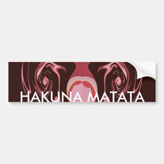 Mooie Afrikaanse Maroon Motief Print Design Bumpersticker (Voorkant)