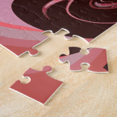 Mooie Afrikaanse Maroon Motief Print Design Legpuzzel (Zijkant)