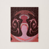 Mooie Afrikaanse Maroon Motief Print Design Legpuzzel (Verticaal)