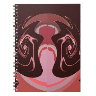 Mooie Afrikaanse Maroon Motief Print Design Notitieboek