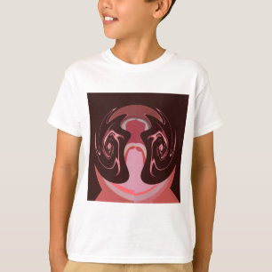 Mooie Afrikaanse Maroon Motief Print Design T-shirt