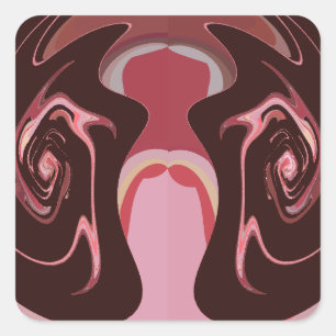 Mooie Afrikaanse Maroon Motief Print Design Vierkante Sticker