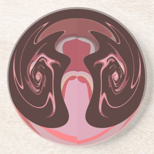 Mooie Afrikaanse Maroon Motief Print Design Zandsteen Onderzetter (Voorkant)