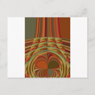 Mooie Afrikaanse traditionele Gouden Bruin Motief Briefkaart