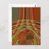 Mooie Afrikaanse traditionele Gouden Bruin Motief Briefkaart (Voorkant / Achterkant)