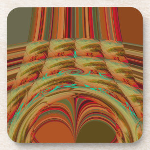 Mooie Afrikaanse traditionele Gouden Bruin Motief Drankjes Onderzetter